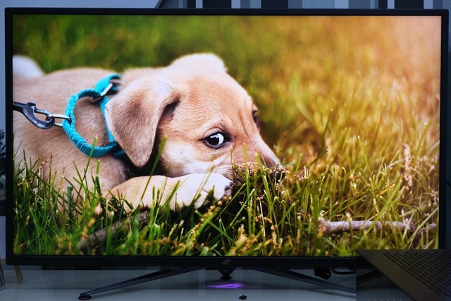 43寸梦幻巨屏华硕rogxg438q显示器