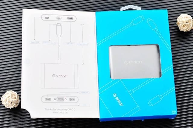 拯救轻薄笔记本接口,奥睿科(ORICO)Type-c转VGA+USB五合一扩展坞