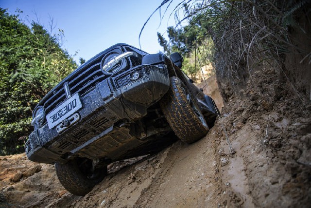 wey坦克300越野美图，原厂黑化有点帅