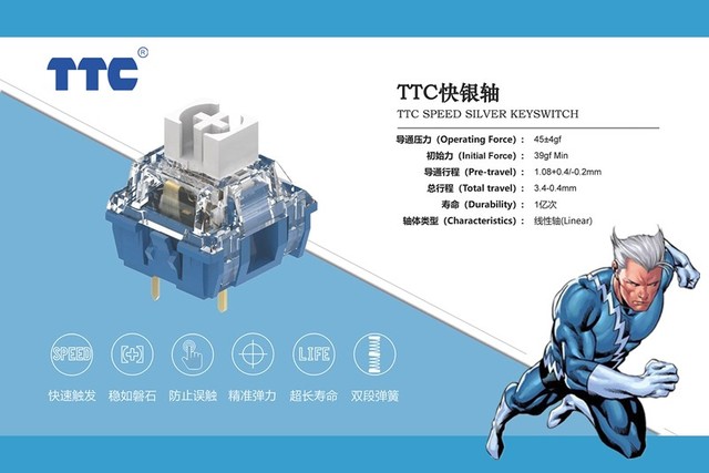 魔改k70主键区换成ttc快银轴误触改善明显