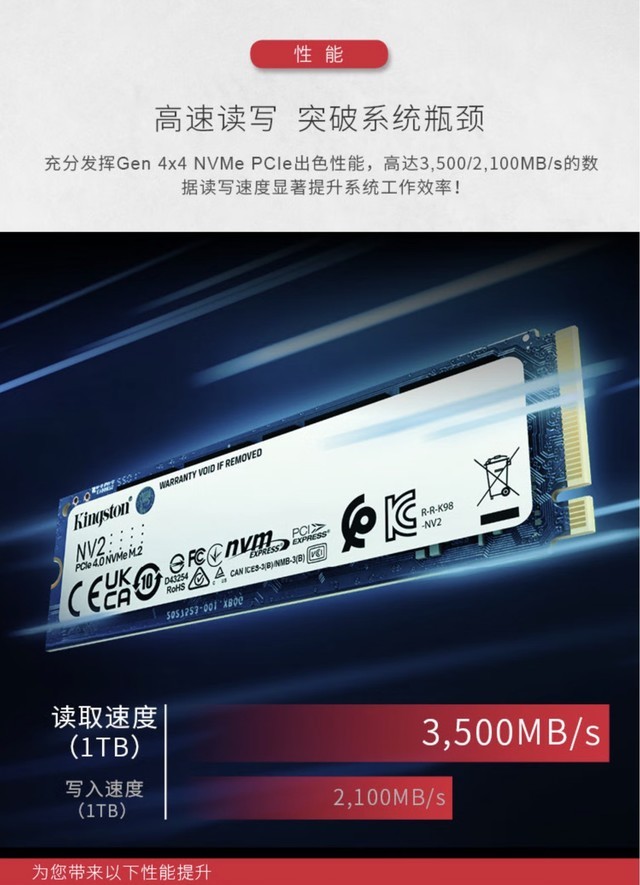 【手慢无】金士顿PCIe 4.0固态1000GB容量到手价449元 十分超值